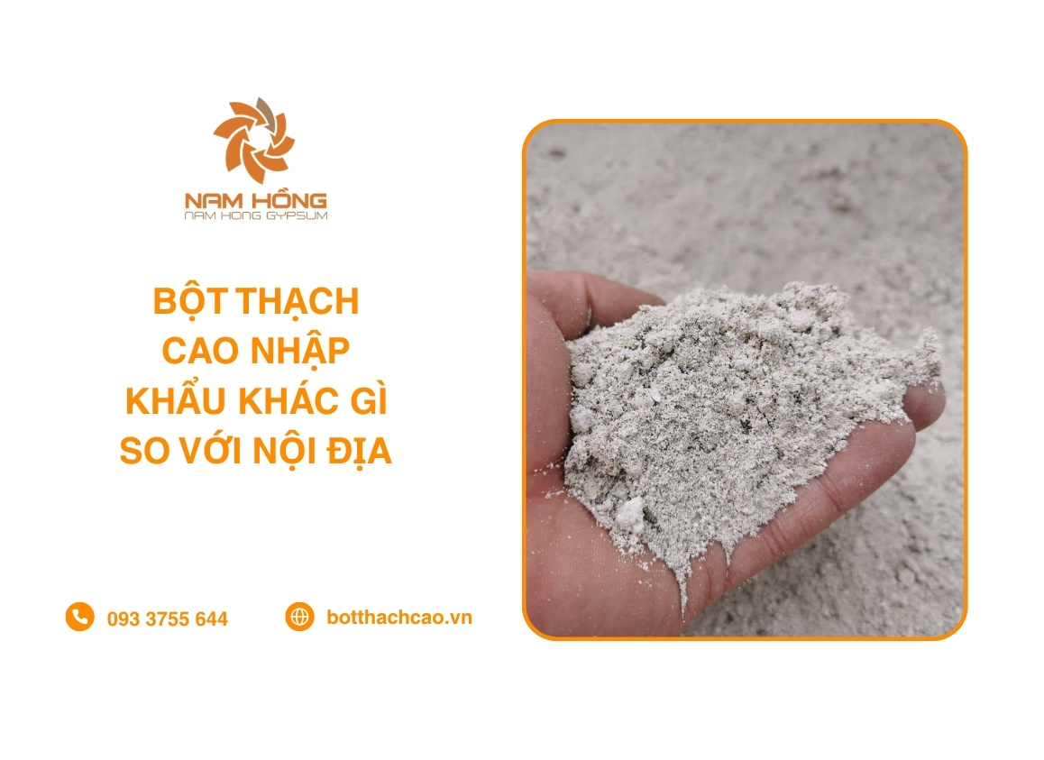 Bột Thạch Cao Nhập Khẩu Khác Gì So Với Nội Địa
