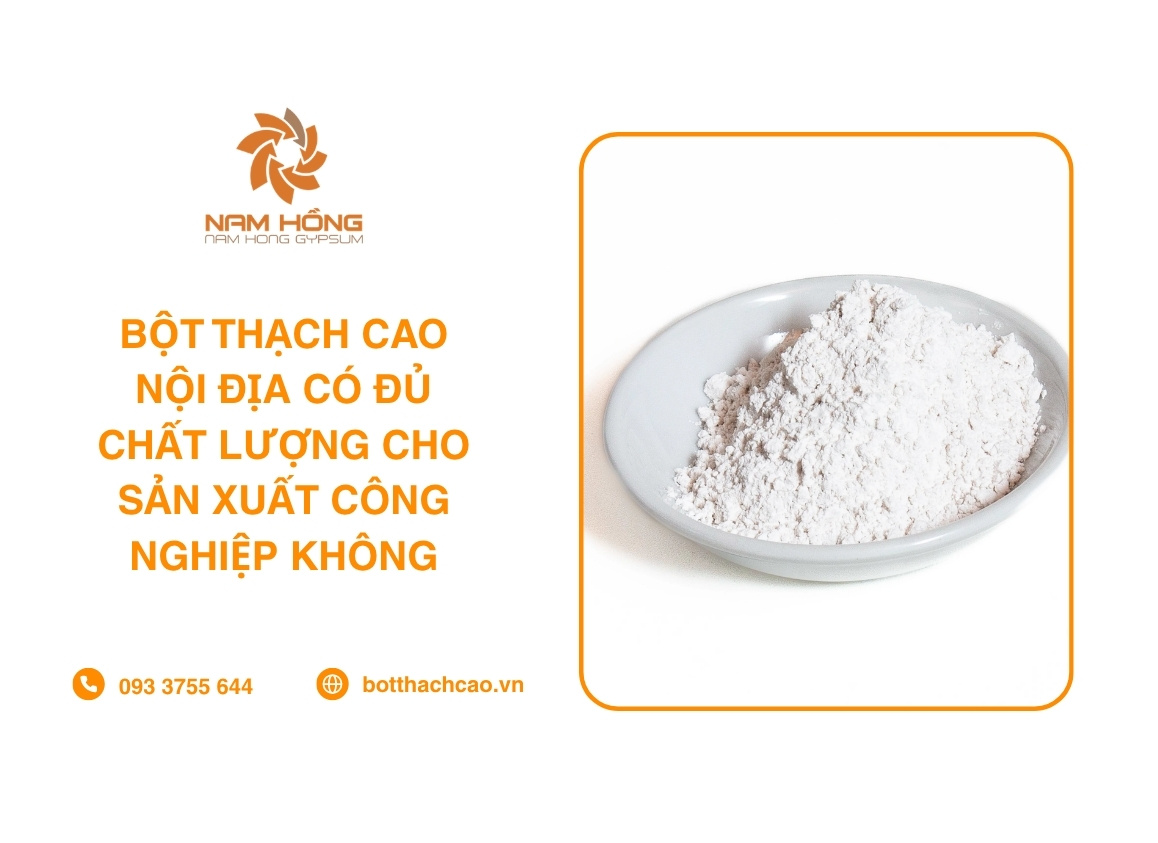 Bột Thạch Cao Nội Địa Có Đủ Chất Lượng Cho Sản Xuất Công Nghiệp Không