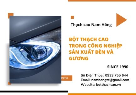 Bột thạch cao trong công nghiệp sản xuất đèn và gương