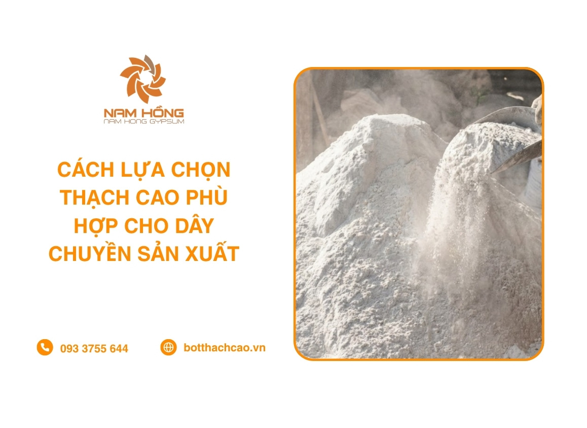 Cách Lựa Chọn Thạch Cao Phù Hợp Cho Dây Chuyền Sản Xuất