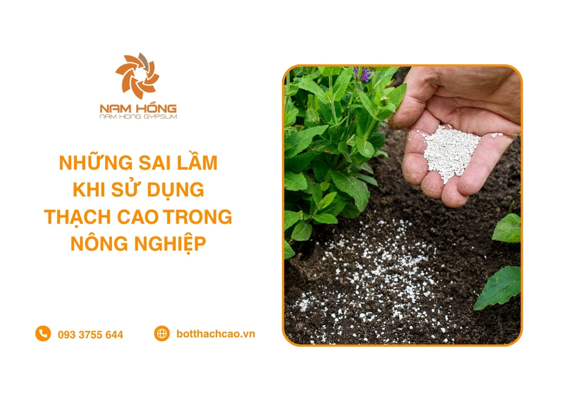 Những Sai Lầm Khi Sử Dụng Thạch Cao Trong Nông Nghiệp