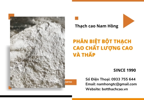 Phân biệt bột thạch cao chất lượng cao và thấp