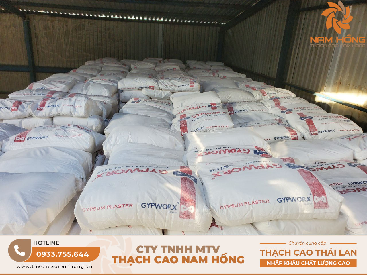 Thông số kỹ thuật bột thạch cao Gypworx